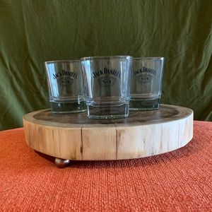 Jack Daniels Tennessee Whiskey Old No 7 Square Lowball Rocks Glasses